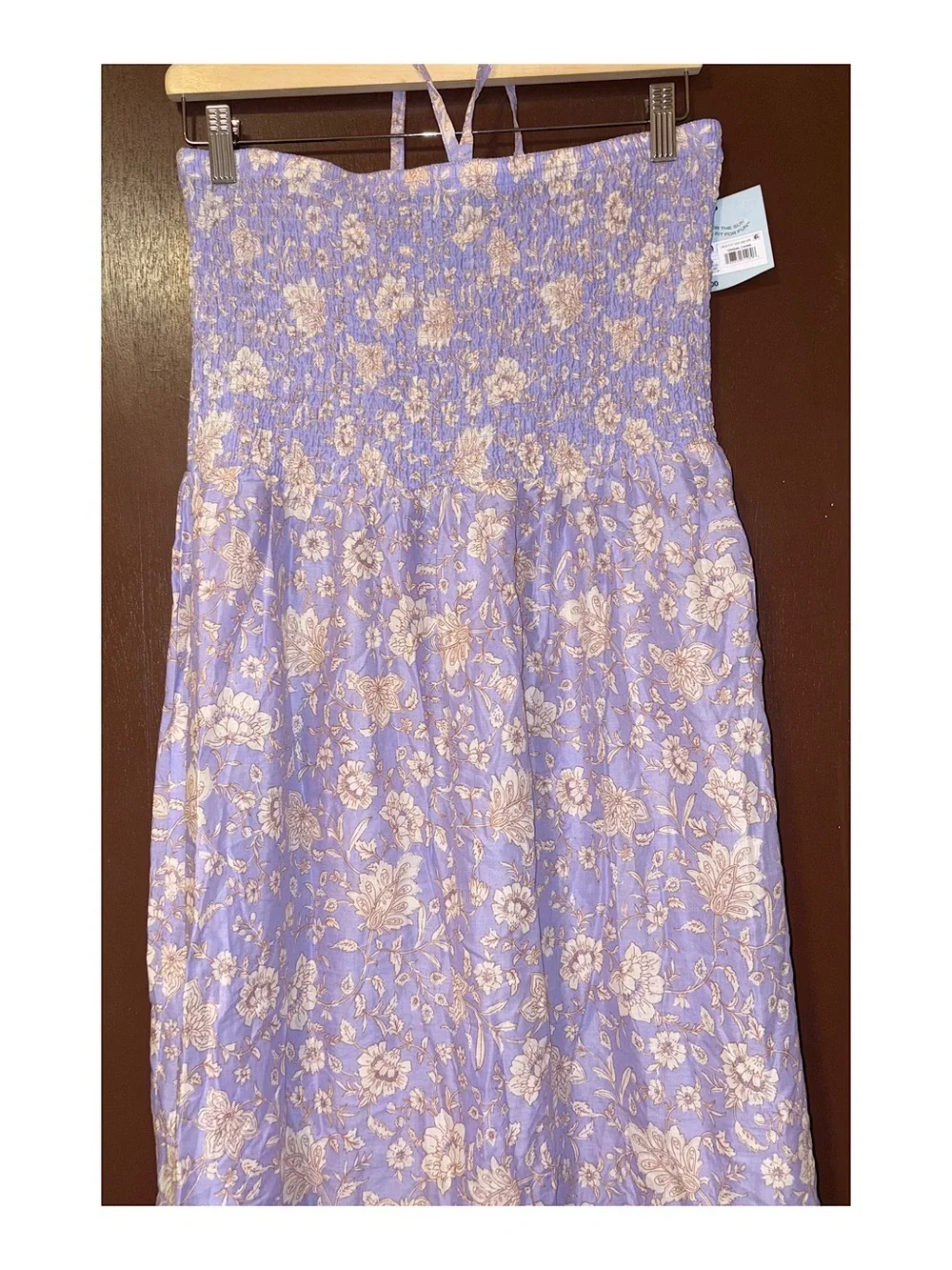 Shade & Shore Paisley Print Swim Cover Up Dress (Lilac - Size Medium)